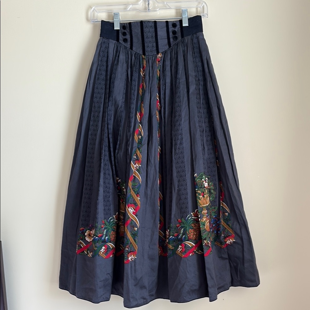 Vintage German Pleated Skirt